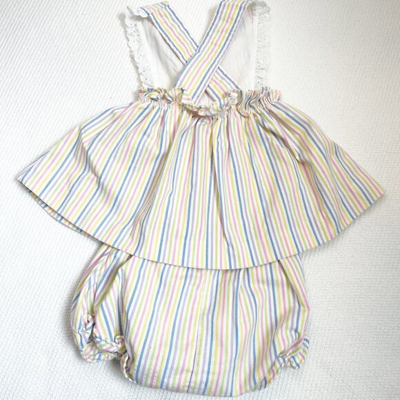 Tiny Tots Pastel Pinnie And Bloomers - Picture 2 of 5